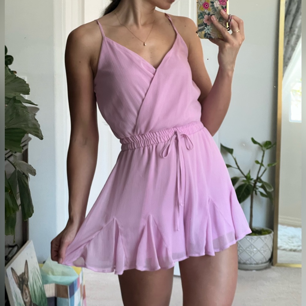 Pink Scatter Skirt Romper